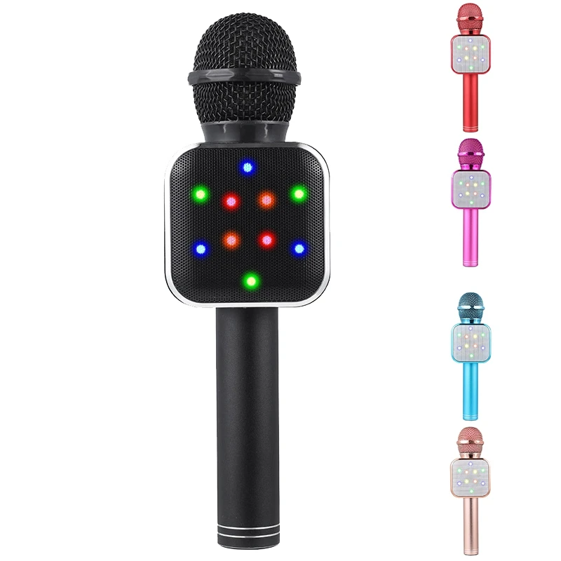

Беспроводной Bluetooth ручной микрофон, динамик, светодиодные микрофоны для онлайн-учителей, детей