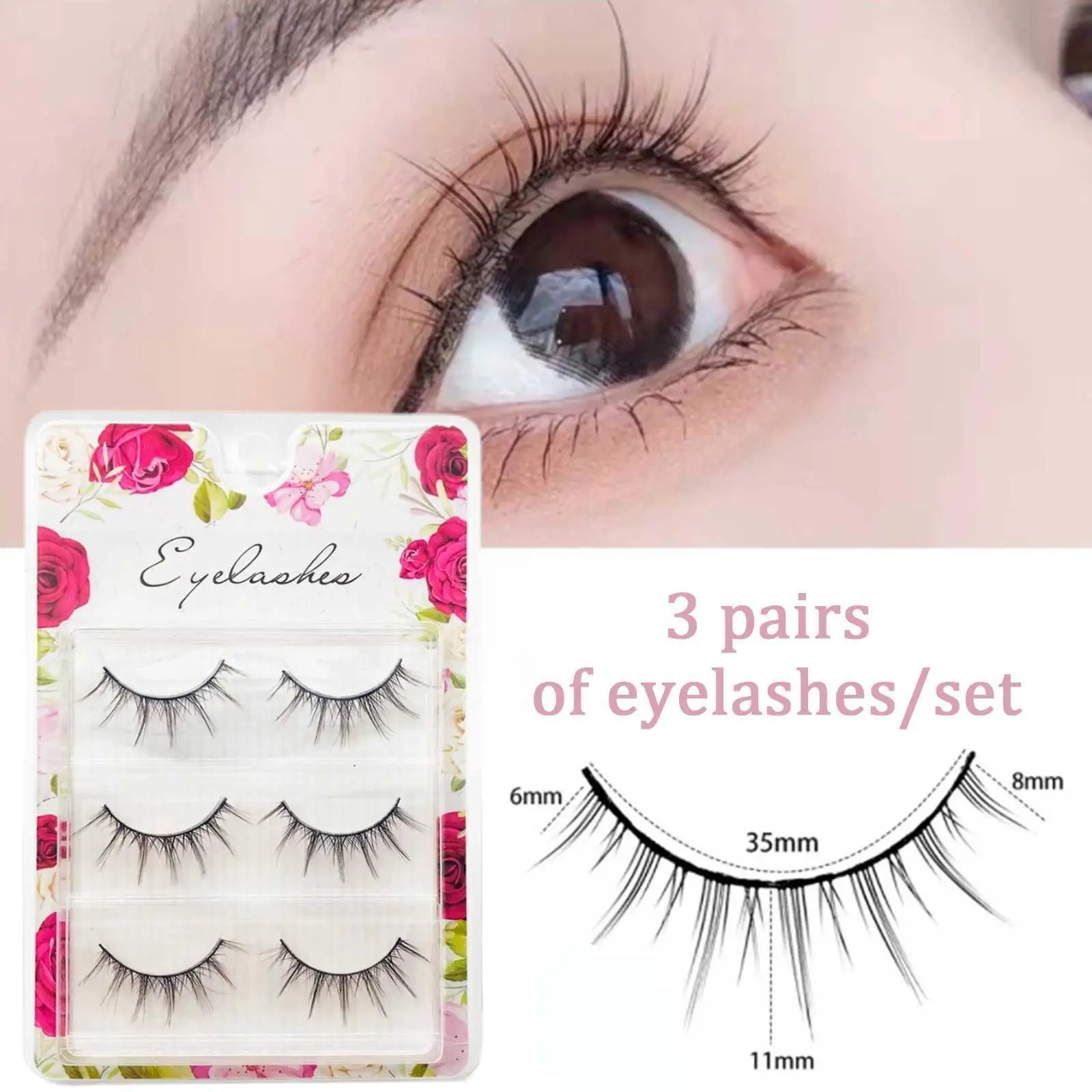 

Little Devil False Eyelashes Female Natural Simulation Cos Thick Segmented Comics Fairy Eye Grafting Stickers Hair S4X2
