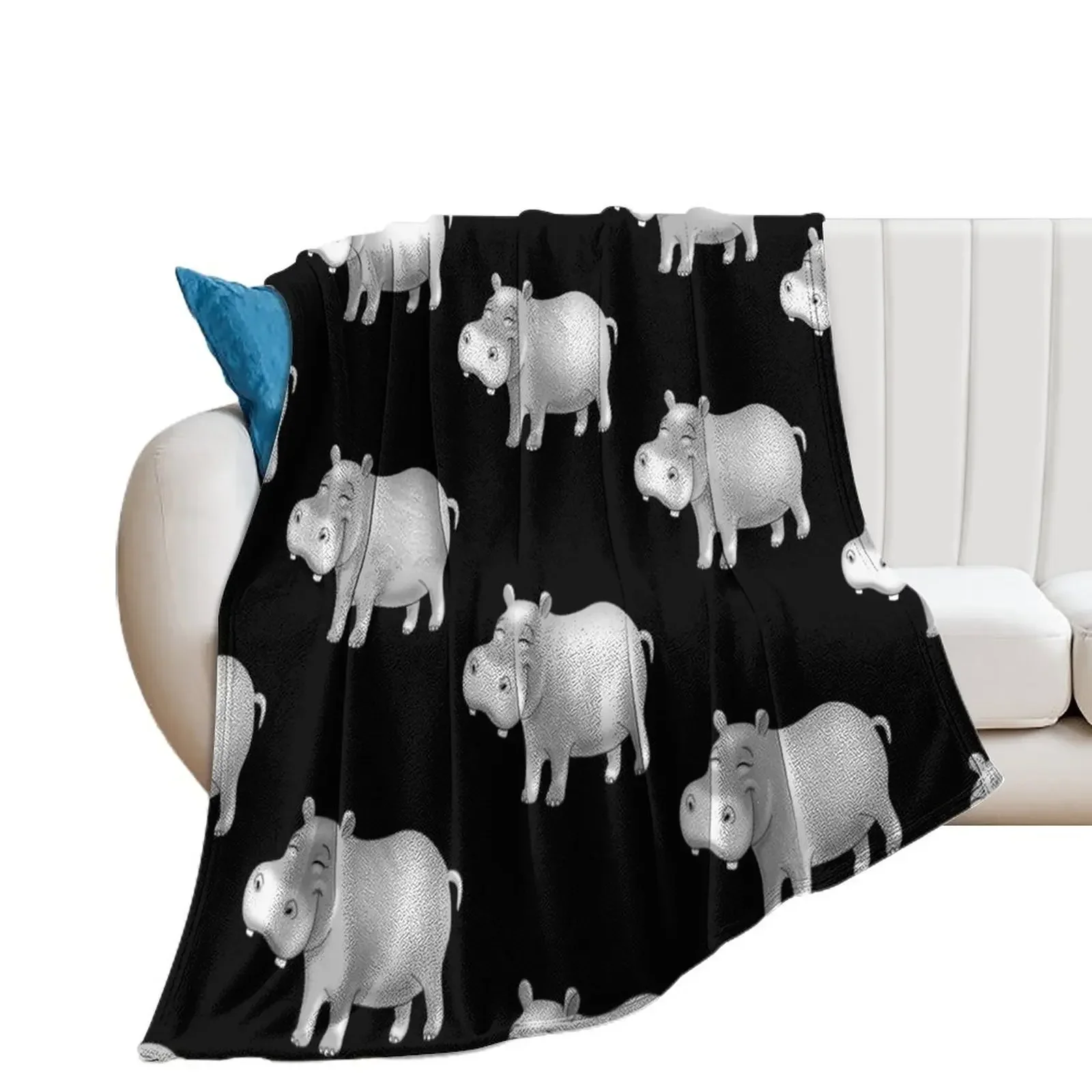 Белопото милое одеяло с бегемотом рождественское украшение гигантский диван