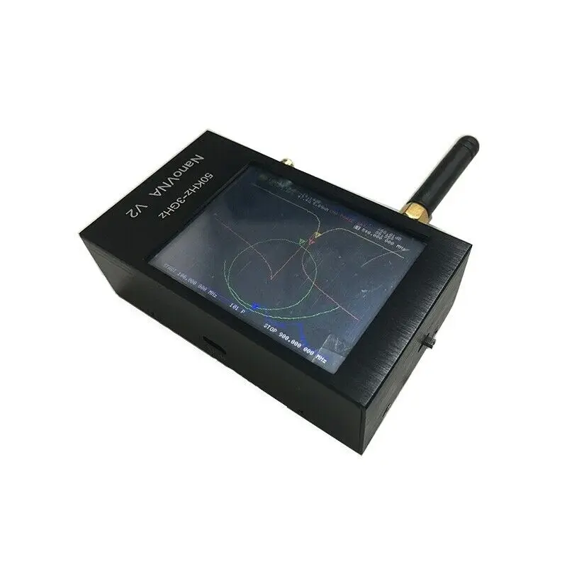 

NanoVNA V2 50kHz-3GHz Vector Network Analyzer Antenna Analyzer VNA HF VHF UHF + Al shell Cover + LCD + Adapter