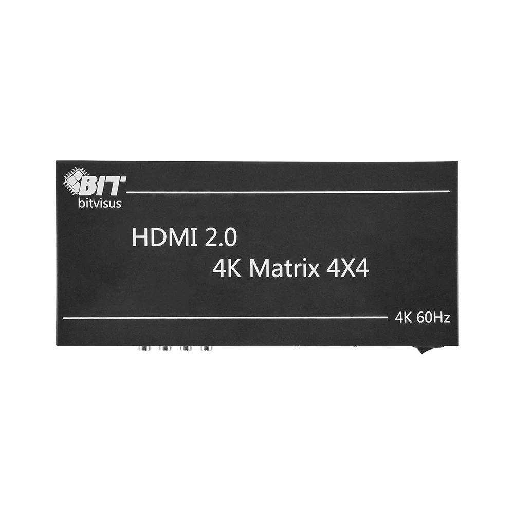 Фото Матричный коммутатор-сплиттер Bitvisus 4x4 4K 60Гц HDMI с поддержкой HDMI 2.0, Smart EDID, ИК-управлением, RS232, TCP/IP BIT-Ma-GS-4K60-0404 №2