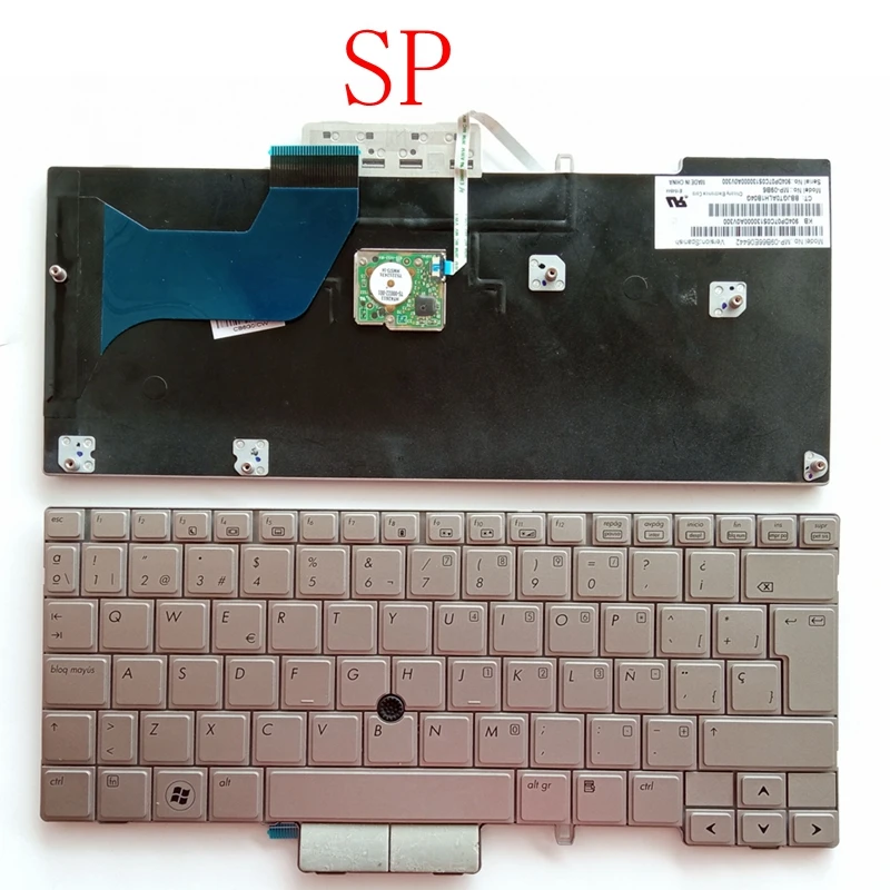 SP/AR/PO Клавиатура для ноутбука HP 2740 2740p 2740V испанская раскладка Серебристая с