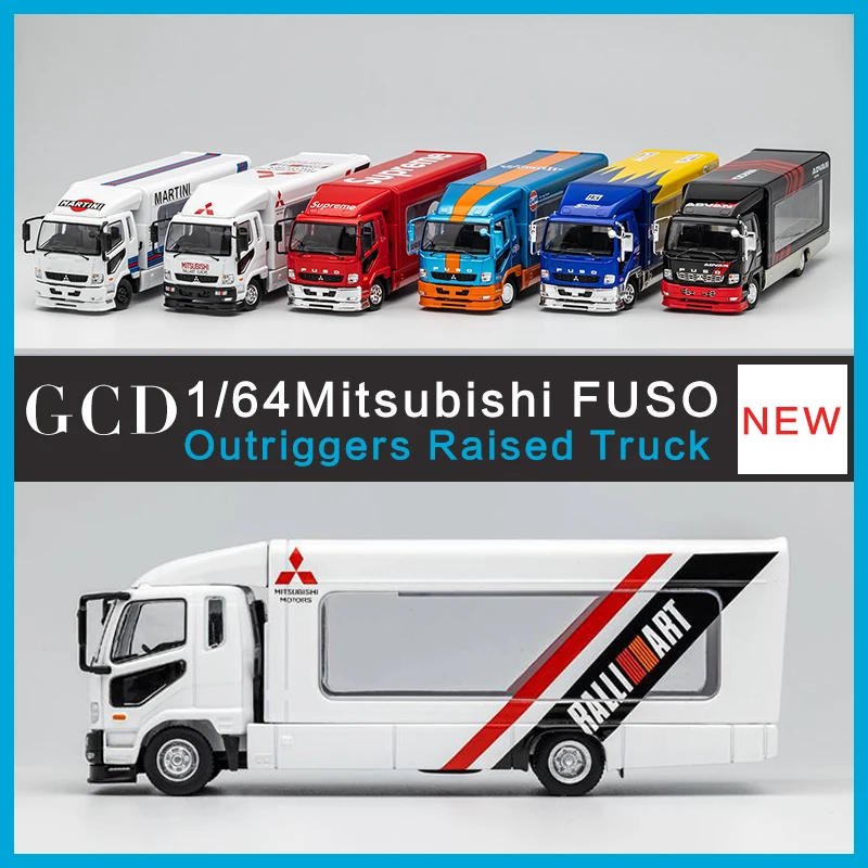 

GCD 1:64 Mitsubishi Fuso Model Car Fighter MK2 FK2017 Outriggers Raised Truck