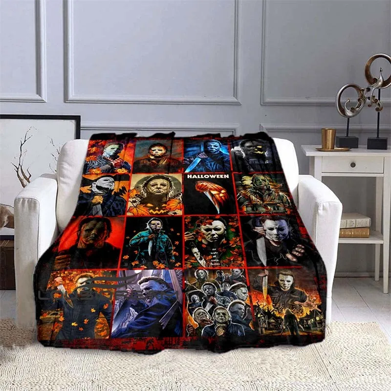 

Различные европейские и американские страшные рандомные, семейные диванные простыни, мягкие и теплые фланелевые плюшевые одеяла с 3D принтом