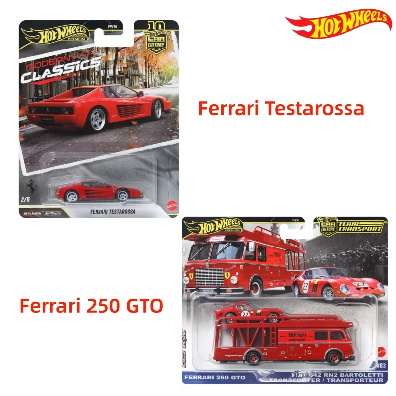 Фото Коллекционная модель Hot Wheels Car Culture Modern Classics: Ferrari Testarossa 1987 года, литая, ретро-гоночная, FLF56, подарок для автолюбителей №1