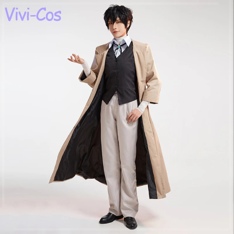 

Vivi-Cos Anime Bungo Stray Dogs Dazai Osamu Cool Gorgeous Refined Cosplay Halloween Men's Costume Role Play Party New S-XL