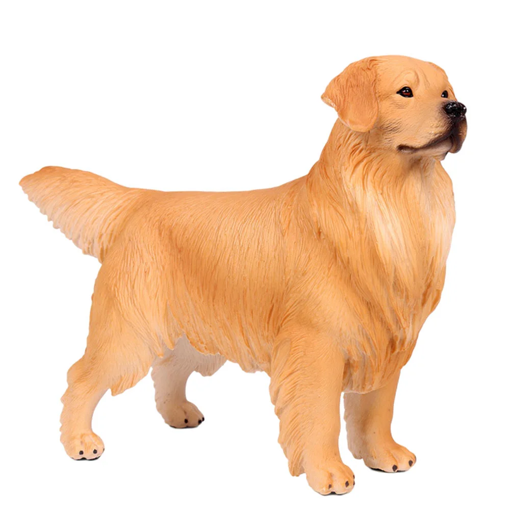 

Figurines Dog Animal Golden Figurine Model Kids Retrieverdecorative Simulatedtopper Cake Miniatureeducational