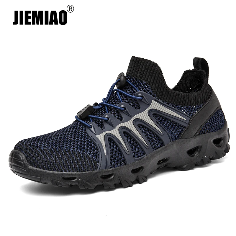 

Кроссовки JIEMIAO мужские сетчатые, дышащая обувь для кемпинга и походов, летняя спортивная обувь для треккинга, скалолазания, размеры 36-47