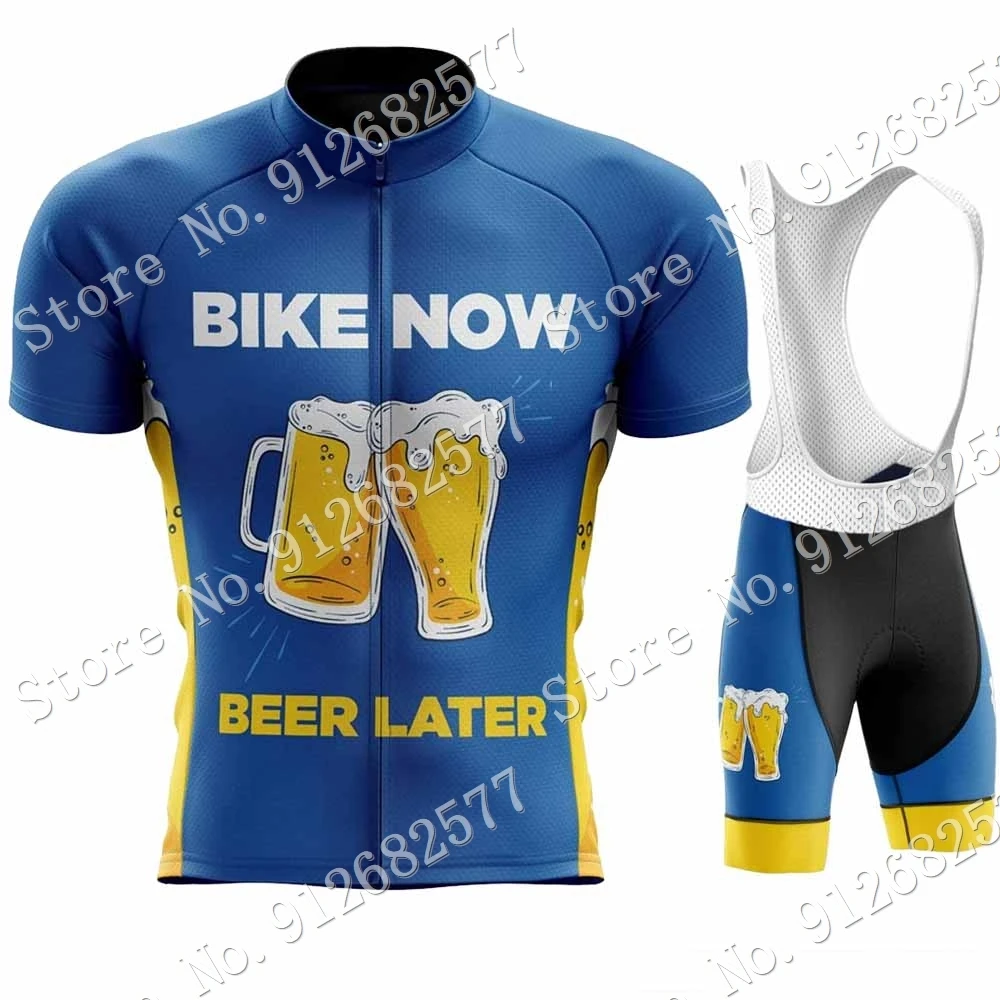 

Трикотажный комплект Maillot 2022 для езды на велосипеде с надписью Drink Beer After, летняя одежда для шоссейного велосипеда, рубашки, велосипедные шор...