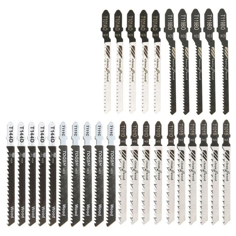 

30 In 1 Jigsaw Blade Metal Steel T-Shank Jigsaw Blade Set For Woodworking