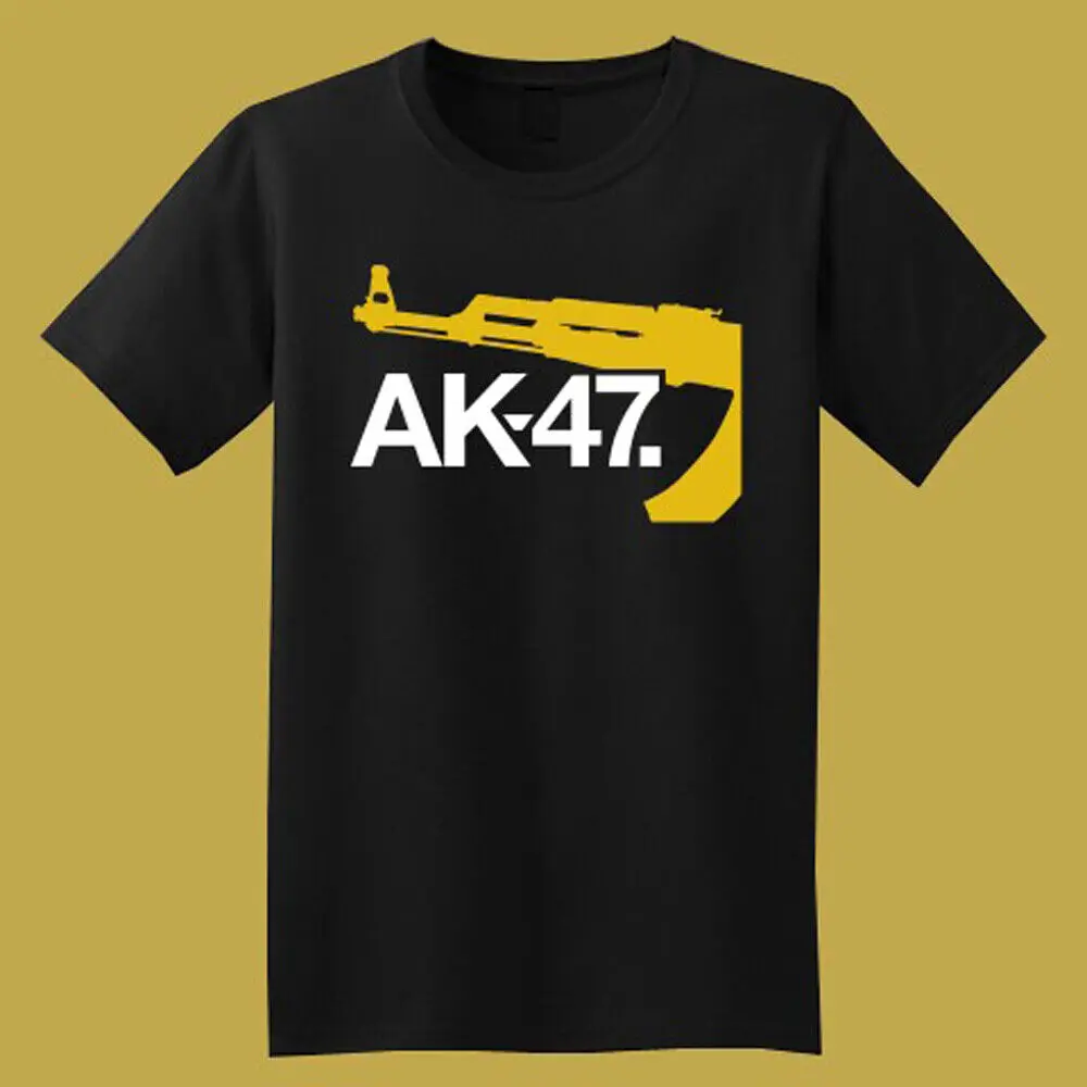 

Ak-47 Firearms Gun Logo Men'S Black T-Shirt Size S To 5Xl