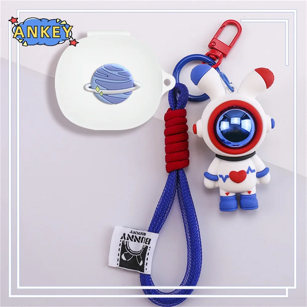 Case for Anker Soundcore Life P3 Cute Cartoon lifeP3 Astronaut Soft Silicone Earphone Protective Cover with Keychain