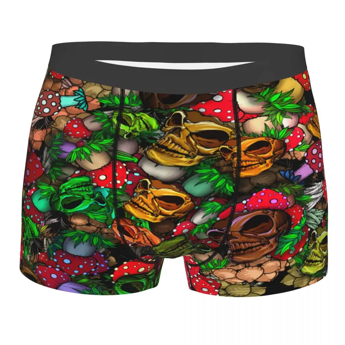 

Мужские трусы, боксеры, нижнее белье, сексуальные мужские шорты с цветными черепами и грибами