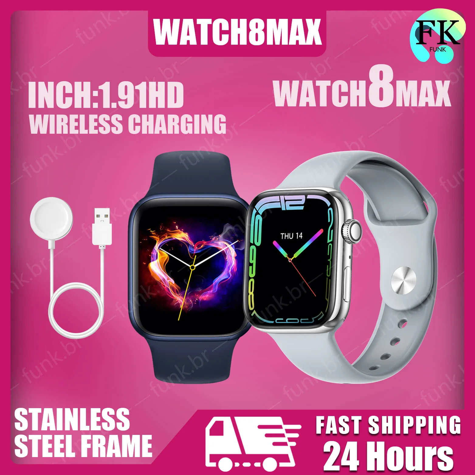 

Смарт-часы JOCEEY 8 Max, 1,91 дюйма, NFC, Беспроводная зарядка