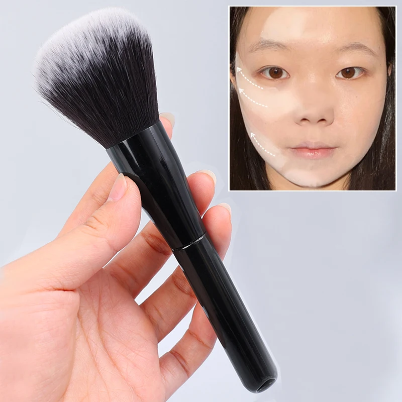 

Black Large Makeup Brush Soft Fluffy Loose Powder Brushes Multifunctional Foundation Brush Highlighter Blush Brush Beauty Tool