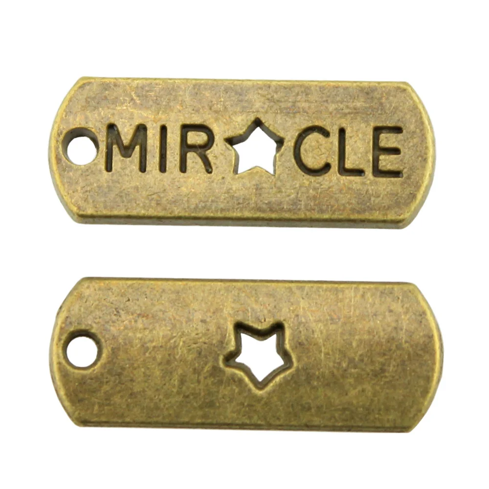 

Bronze Bar Nameplate Charms For Jewelry Making Pendant Diy Crafts Accessories