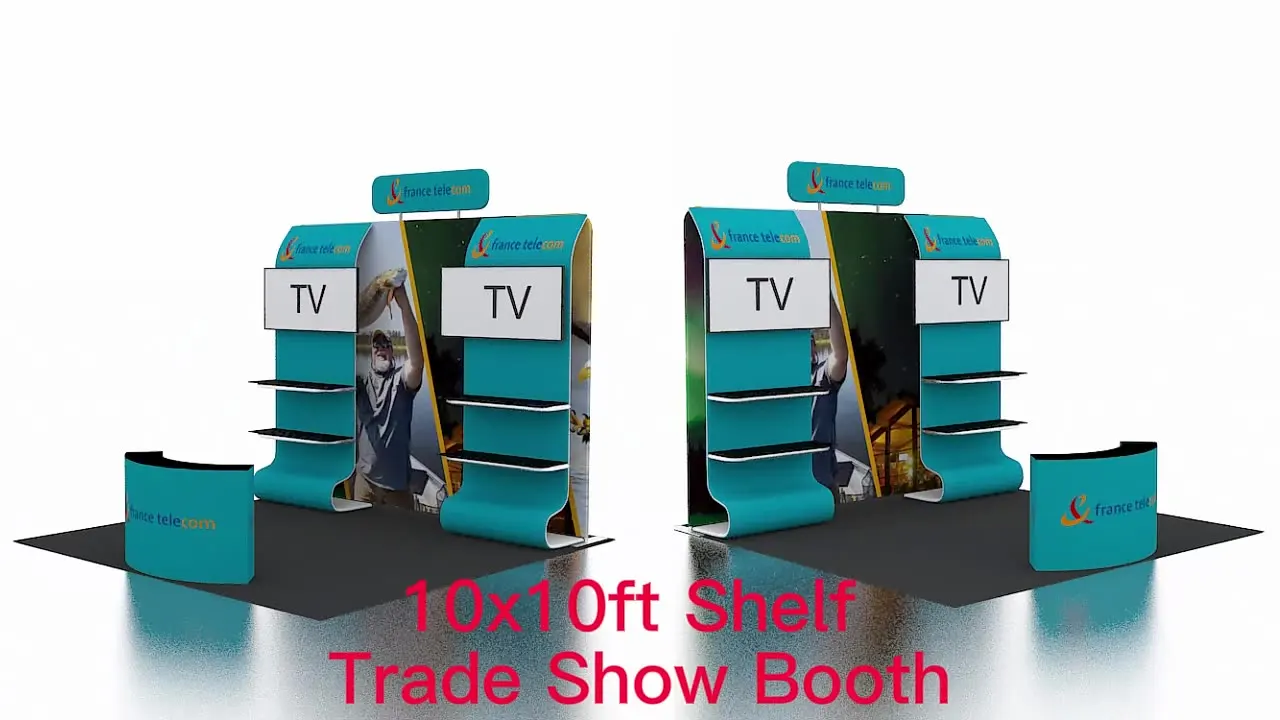 

Portable Backdrop Display Wholesale Modular Trade Show Tension Fabric TradeShow 10x10 Promotion Advertising Exhibition Booth