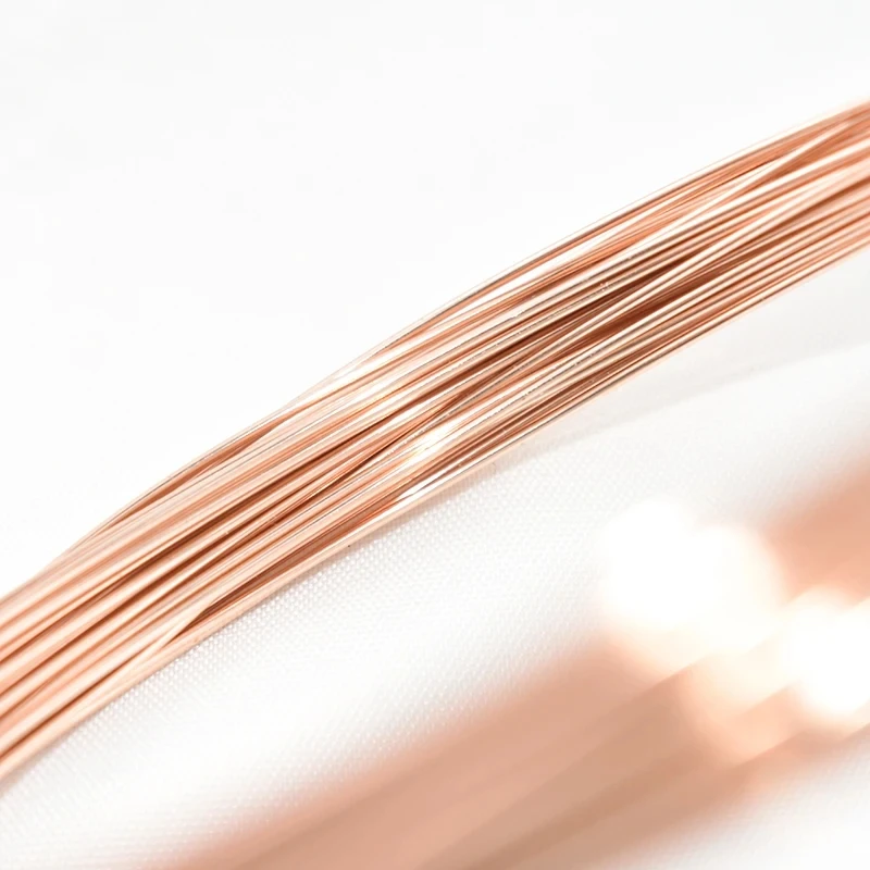 Фото Проволока из розового золота 14K, полужесткая, круглая, длиной 1 метр, для изготовления бижутерии своими руками, оптовая продажа, фурнитура №3
