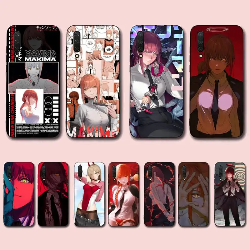 

Chainsaw Man Mkima Phone Case For Xiaomi Mi 5X 8 9 10 11 12 lite pro 10T PocoX3pro PocoM3 Note 10 pro lite