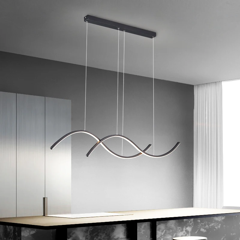 Minimalism Modern LED Pendant Lights For study Kitchen Dining Room Living Room Hanging Indoor black/white Pendant Lamps 90-220V