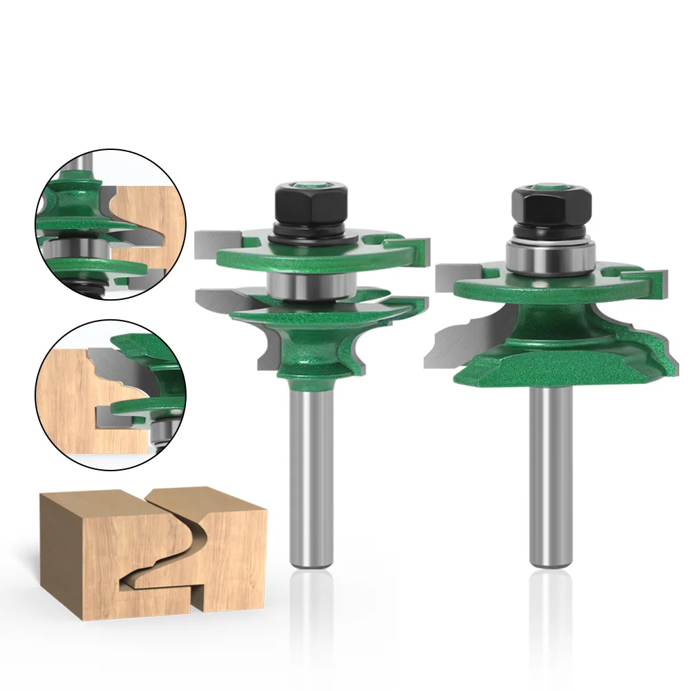 

2PC 12mm Shank High Quality Raised Panel Cabinet Door Router Bit Set - 2Bit Ogee Woodworking Cutter Woodworking Router Bits