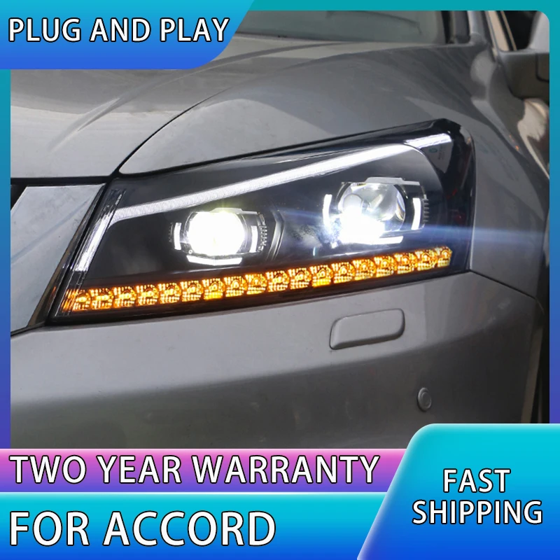 

Head Lamp For Car honda Accord 2008-2012 Accord G8 Headlights Fog Light Day Running Light DRL H7 LED Bi Xenon Bulb Car Accessory