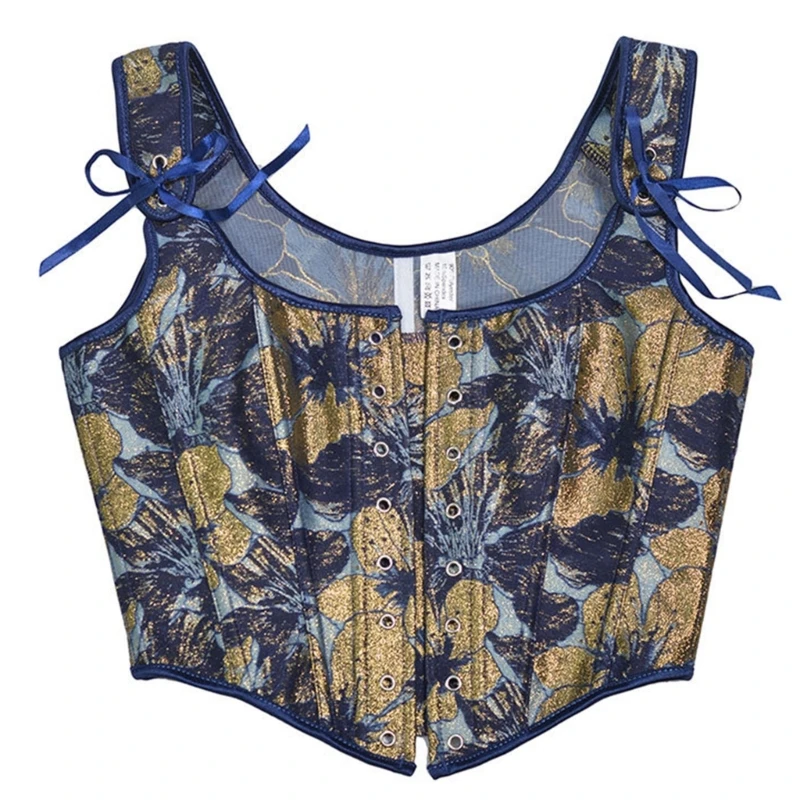 

Women Front Tied Corset Slimming Shaping Girdle Decorative Costume Corset Top