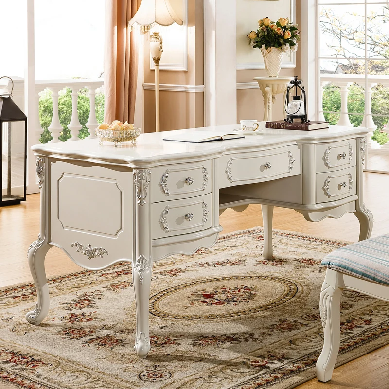 

Стол в европейском стиле из массива дерева компьютерный стол в европейском стиле книжная полка в пасторальном стиле