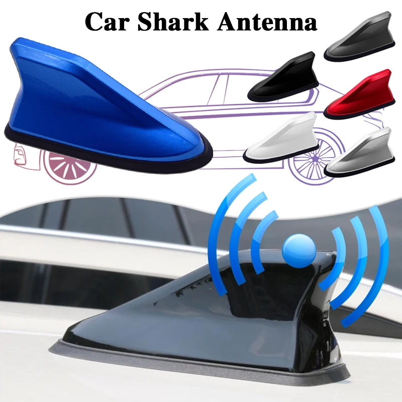 

Car shark fin general decorative waterproof radio antenna personality car roof modification special FM radio free punch