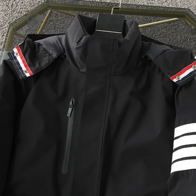 Men Jacket Spring Autumn New Tactical Thermal Classic White Striepd Design Coat Breathable Sports Outdoor Quality Male TB Jacket