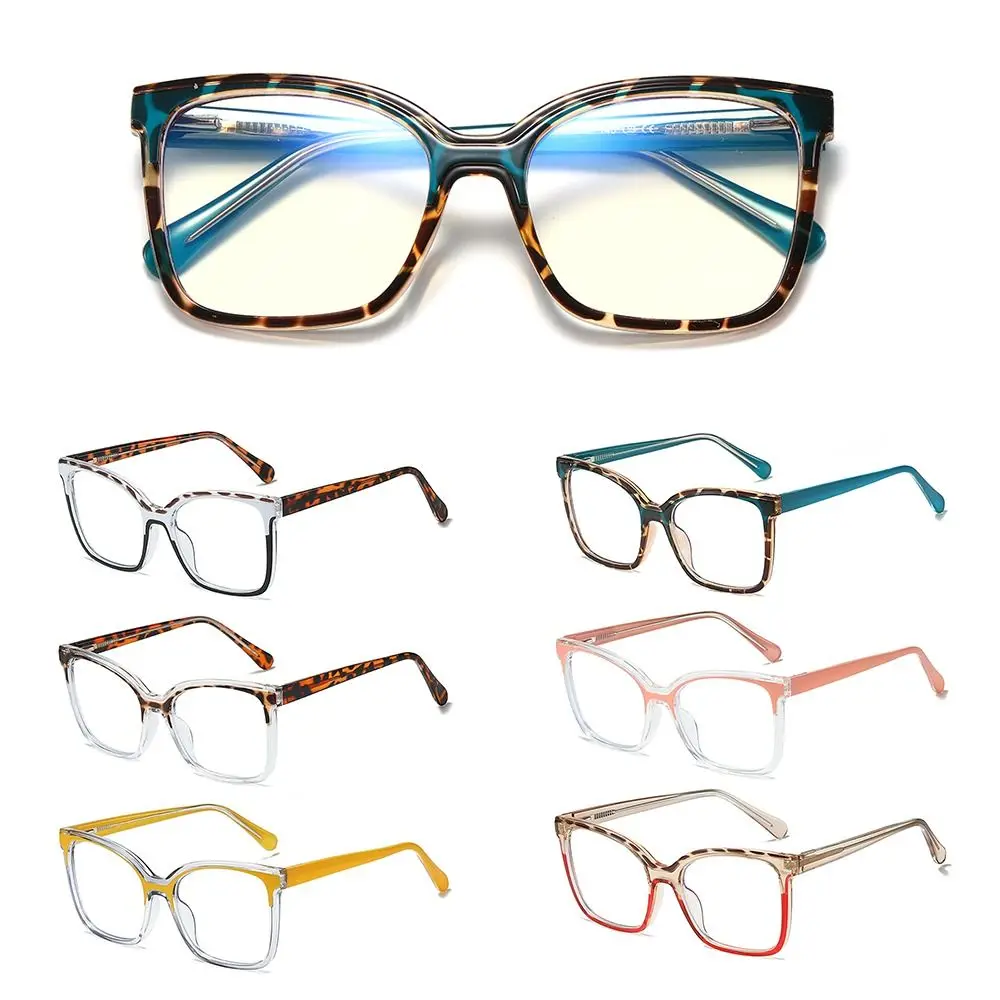 

Anti Glare & UV Flat Mirror Eyeglasses Blue Light Glasses Square Computer Glasses TR Frame Non-Prescription Frames