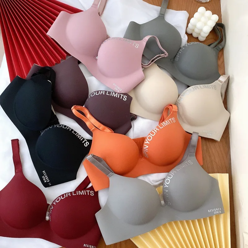

New Women Seamless Bra Sexy Push Up Bralette Underwear Wireless Female Lingerie Fashion Letter Pattern Bras Brasieres Para Mujer