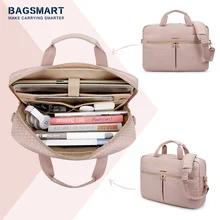 BAGSMART Large Capacity 17 inch Laptop Bag Shoulder Messenger Notebook Pouch Briefcase Office Travel Business Computer HandBag