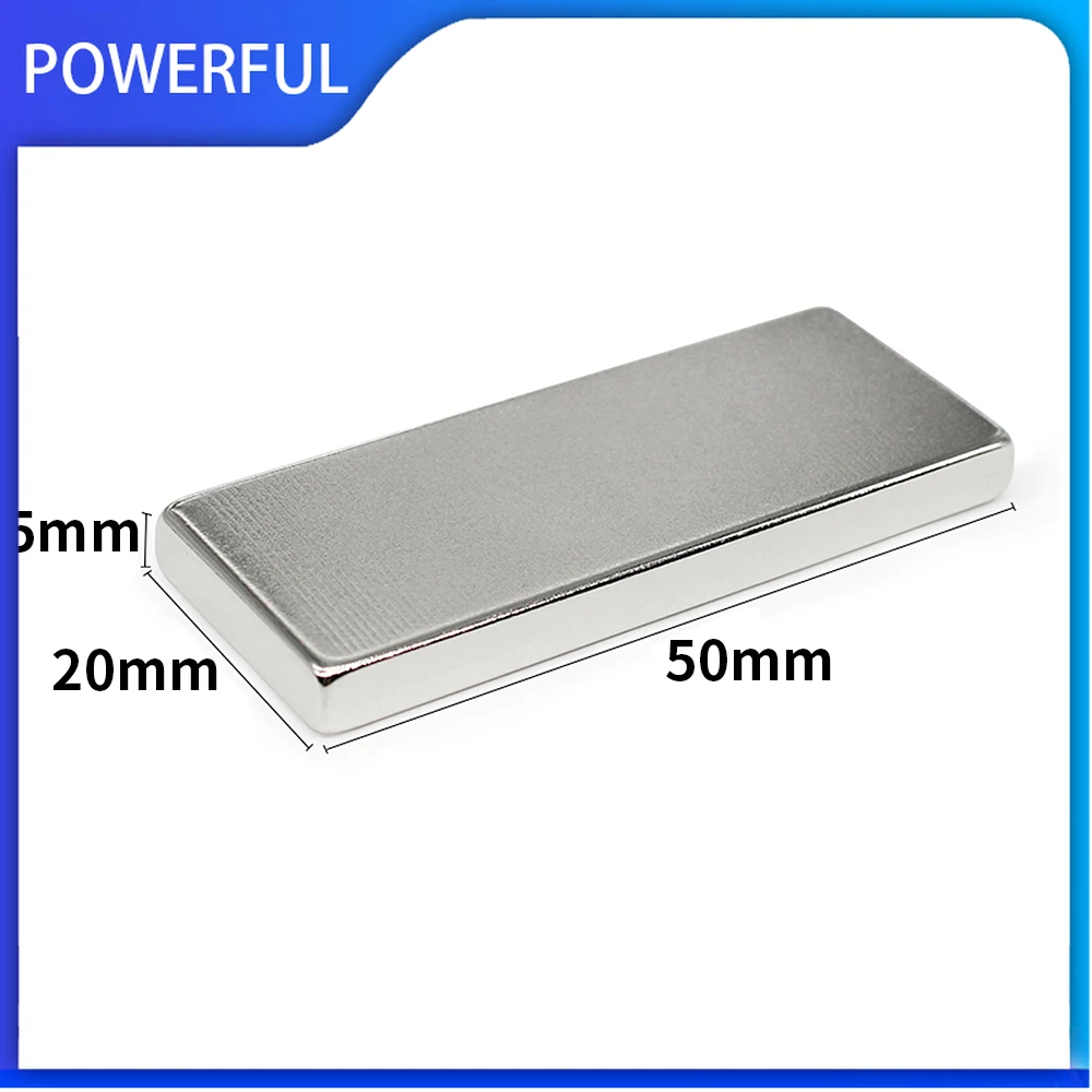 

1/2/5/10PCS 50x20x5mm Quadrate Strong Powerful Magnets N35 Block Rectangular Neodymium Magnet 50x20x5 Permanent Magnets 50*20*5