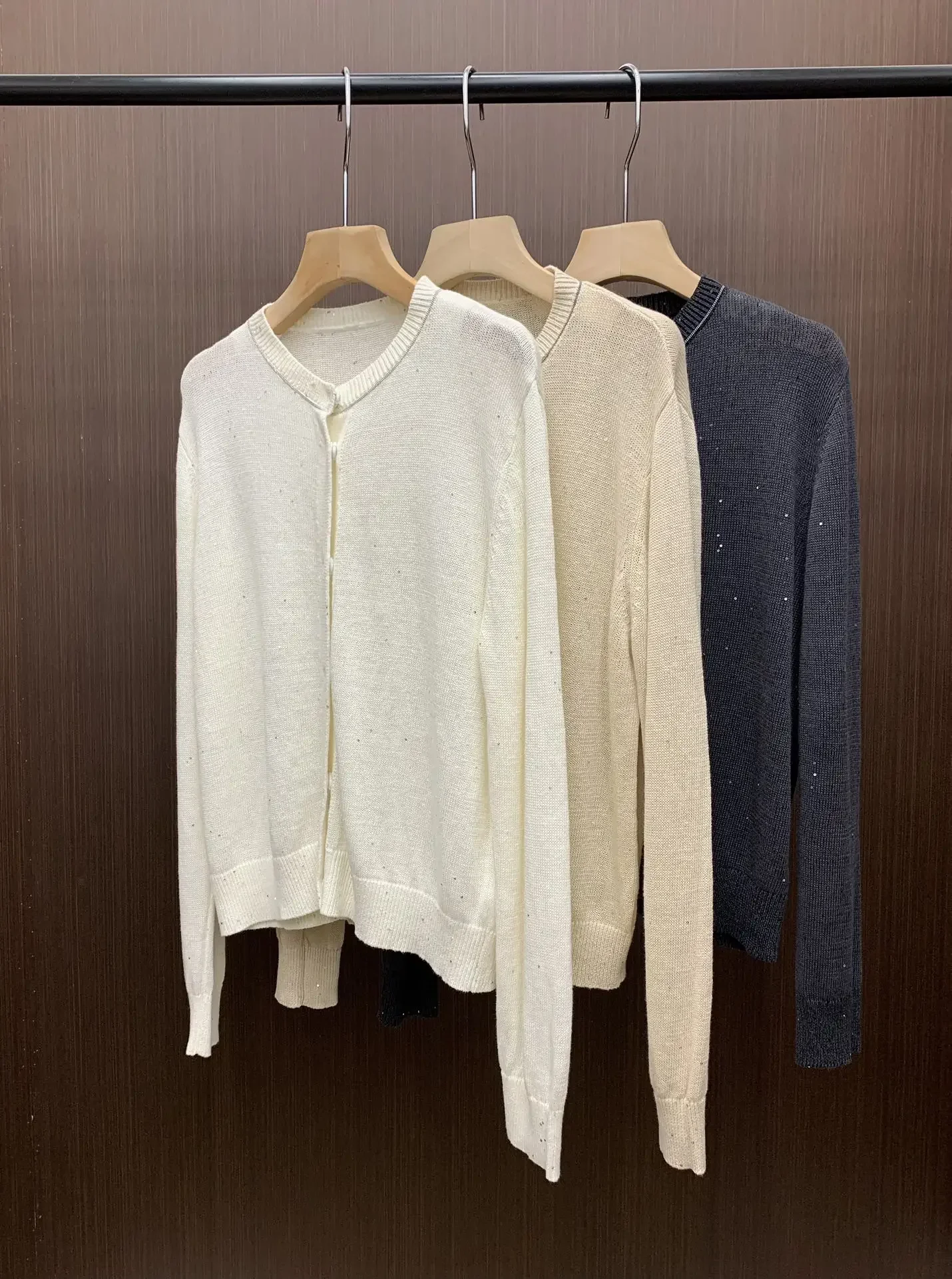 Кардиган женский вязаный с длинным рукавом 2024