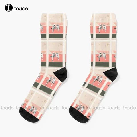 Птичья клетка-Птичья клетка-Постер фильма Носки Спортивные носки Мода Творческий отдых Забавное искусство Абстрактная картина маслом Носки Забавные