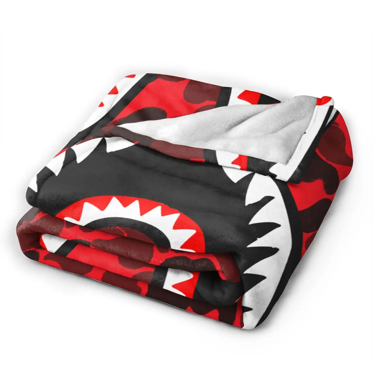 Ультрамягкое легкое одеяло Bape в виде акулы покрывало для кровати прочное