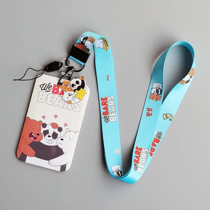 panda cute neck strap lanyard for keys keychain badge holder id credit card pass hang rope lariat mobile phone charm accessories free global shipping