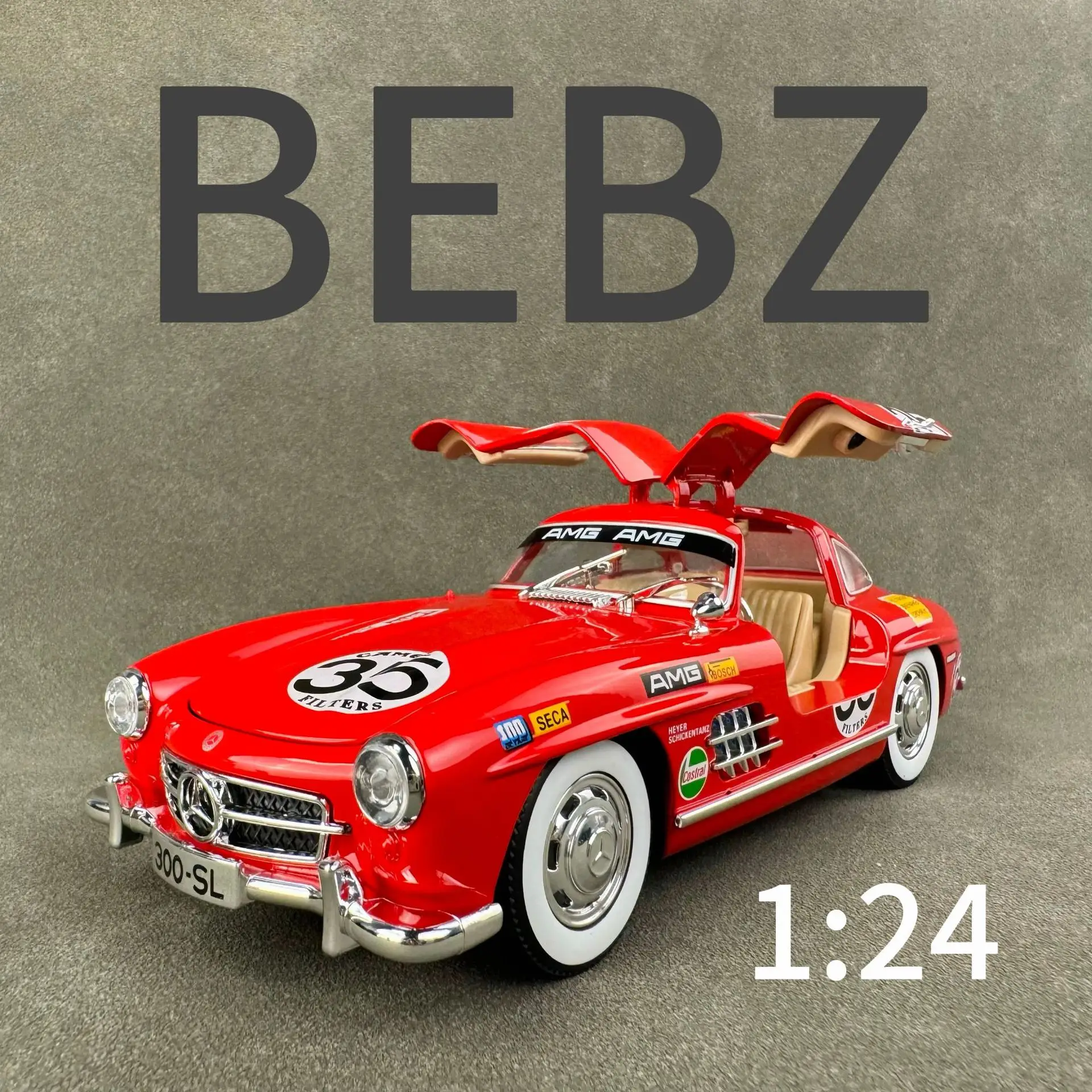 Классический автомобиль Mercedes-Benz 300SL 1:24 модель литая автомобиля из сплава со