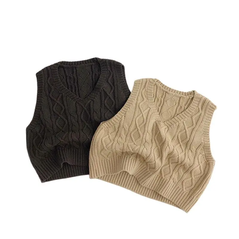 

2022 Spring Autumn Vest Sweater Loose Casual Clothes Kid Clothes Children Clothes Baby Girl Clothes For 2-6 Years