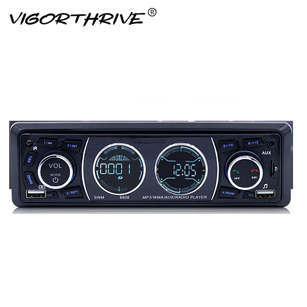 

Автомагнитола 1 Din, автомобильный стерео MP3-плеер с поддержкой Bluetooth, 2 USB, TF, AUX, FM, гарнитура громкой связи, MP3 аксессуары для транспортных средс...