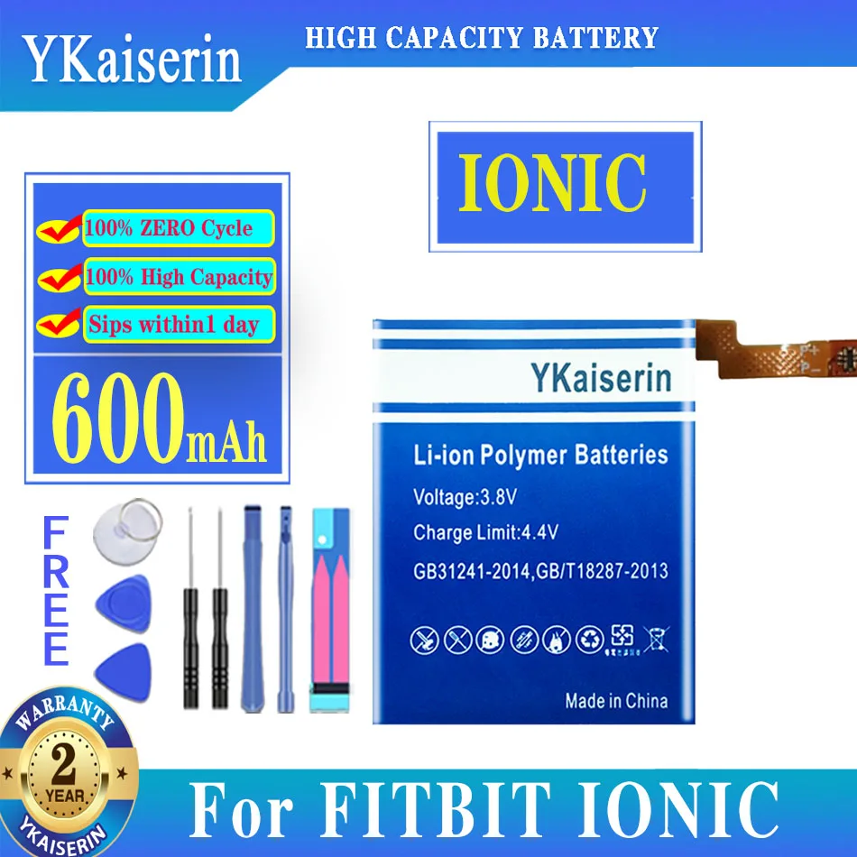 

YKaiserinv 600mAh Battery for FITBIT IONIC Battery Batterij