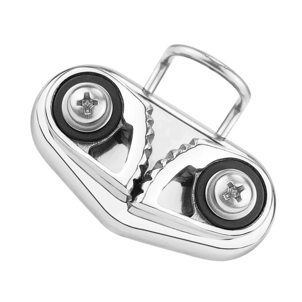 

1X 316 Stainless Steel Pulley Rope Clamp Fit Boat Yacht Cam Cleat Universal Pilates Equipment Wire Clamp 68x35mm Wear-Resistance