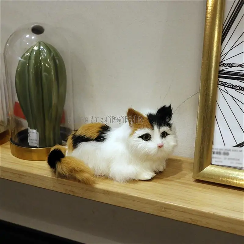 Плюшевая имитация кота кукла можно говорить искусственная кошка реалистичное