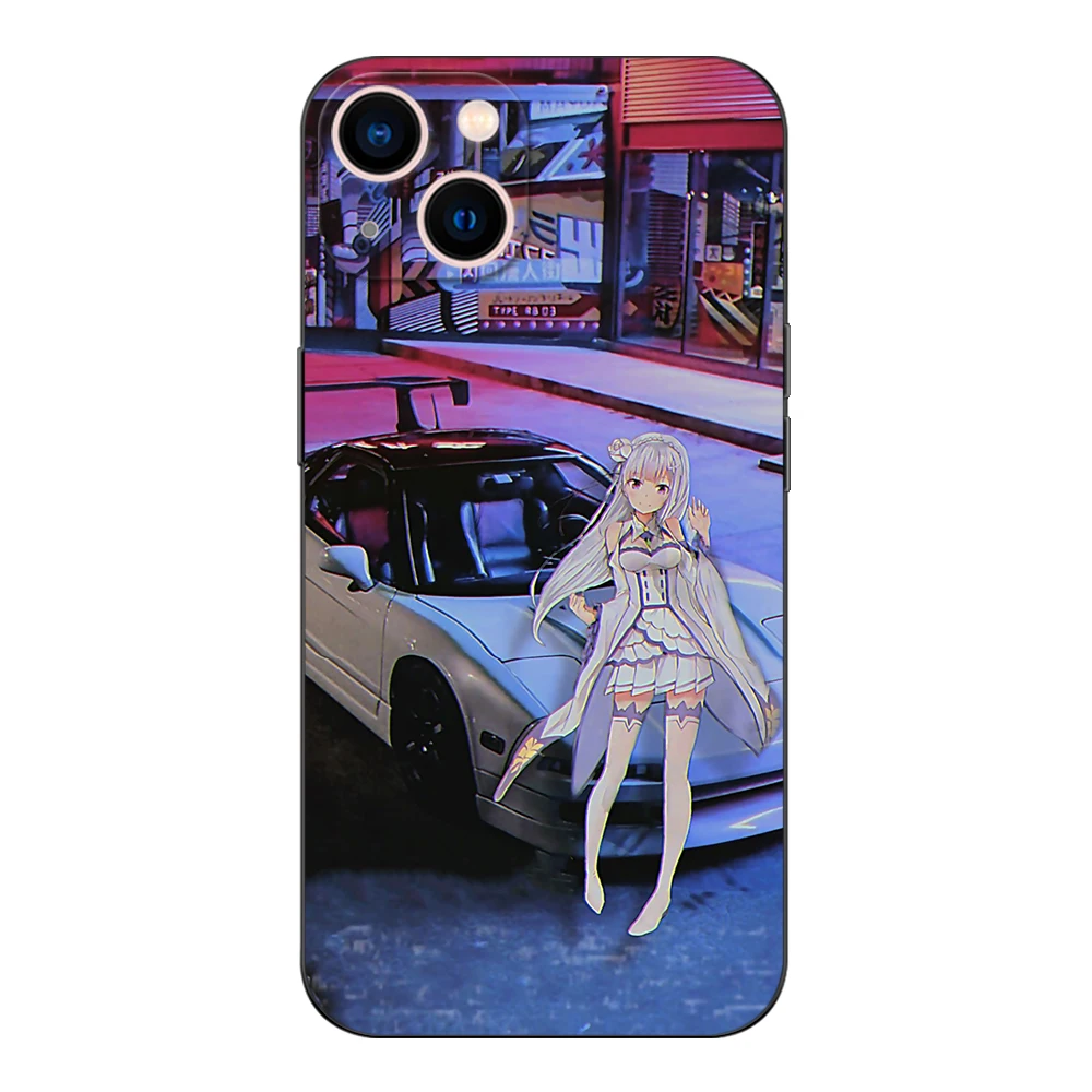 Черный чехол из ТПУ для Samsung Galaxy A03 SM-A035 Core A03S A13 A23 LTE A33 A53 A73 4G 5G Jdm аниме girl