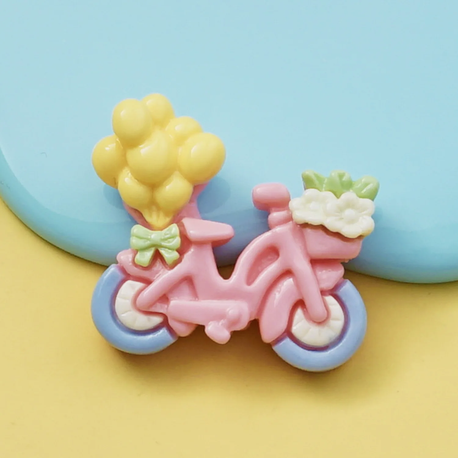 100 шт. кавайный велосипедный шар с плоской задней частью смоляный кабошон поделки