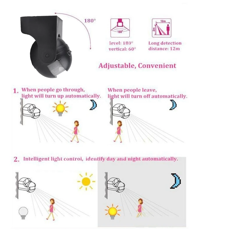Инфракрасный датчик движения из PIR переключатель 180 градусов наружный