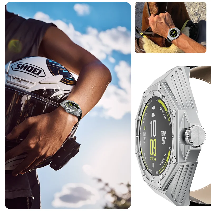 Luxury Starp Modification Kit for HUAWEI GT Cyber Stainless Steel Case Leather Band for Huawei GT Cyber Series Bracelet Set