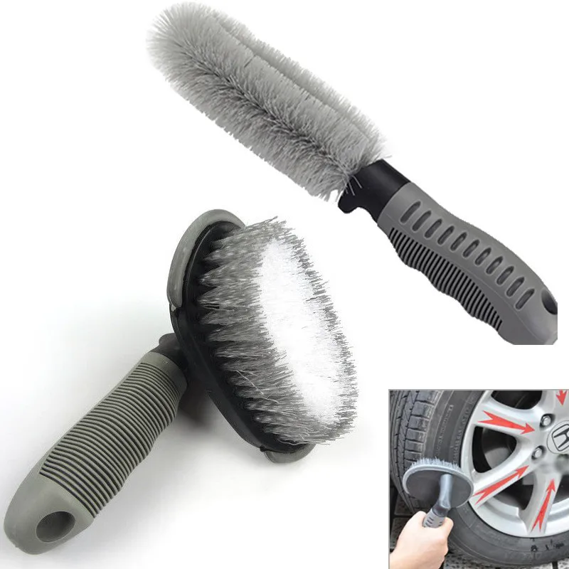 

Щетка для чистки колес из стали и сплава, 2 шт., инструмент для чистки обода автомобиля, мотоцикла или велосипеда