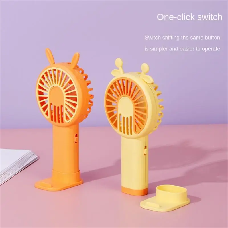 

Usb Rechargeable Office Fan Mute Convenient Electric Fan Handheld Pocket Small Fan Summer Dormitory Outdoor Large Wind 3 Gears